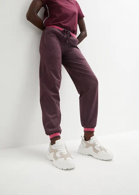 Sweatpants met boordjes (set van 2), bonprix