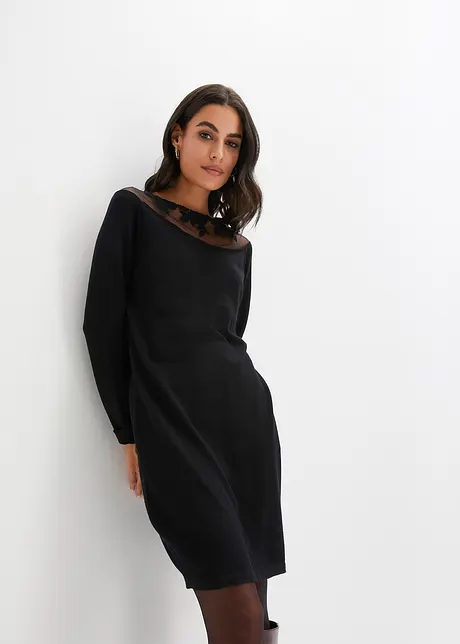 Gebreide jurk met kant, BODYFLIRT boutique