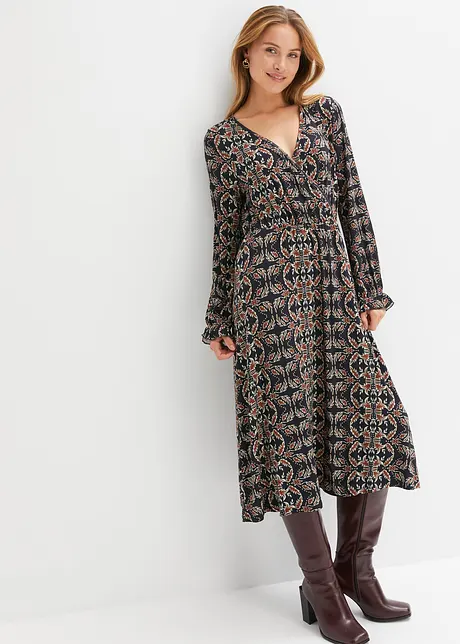 Gedessineerde jersey jurk van viscose, BODYFLIRT