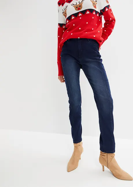 Thermojeans met rechte pijpen en comfortband, bpc bonprix collection