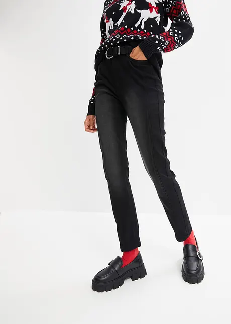 Thermojeans met rechte pijpen en comfortband, bpc bonprix collection