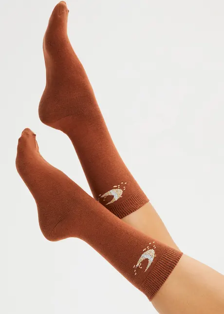 Sokken (5 paar) met glittergaren, bpc bonprix collection