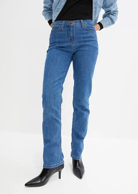 High waist stretch jeans, straight, bonprix