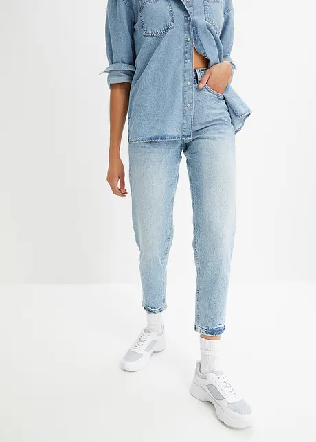 High waist mom jeans, cropped, bonprix