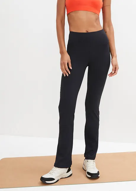 Sneldrogende sportlegging van super stretch met een klein ritszakje en een elastische band flared