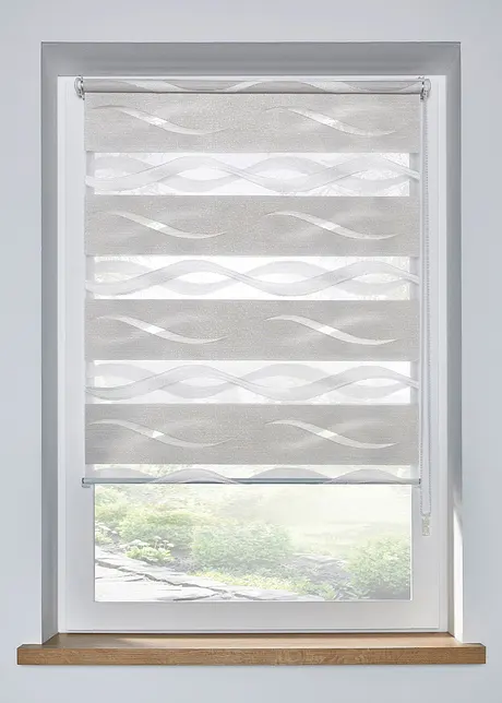Duo rolgordijn van jacquard, tweekleurig, bonprix