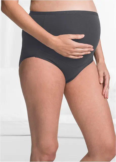 Hoge zwangerschapsslip met biologisch katoen (set van 2), bonprix