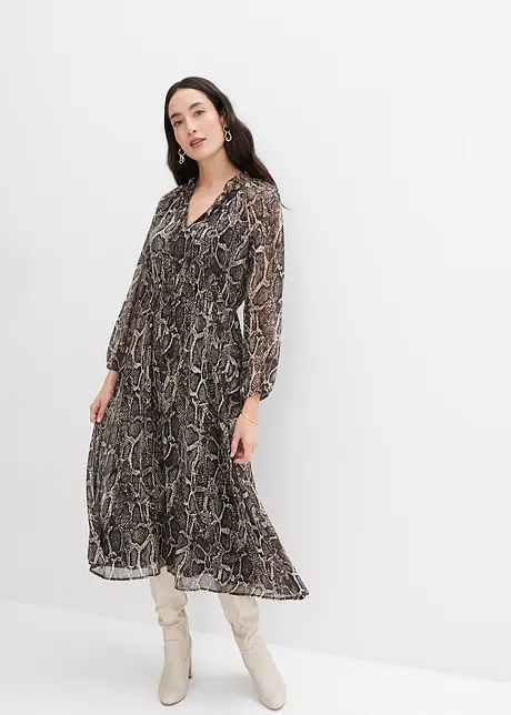 Chiffon maxi jurk met cut-outs, bpc selection