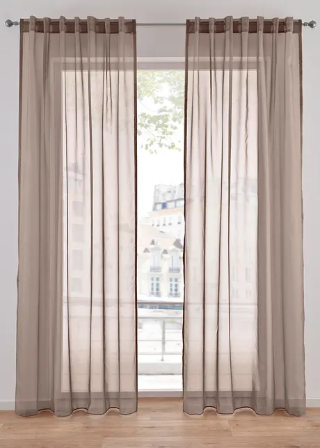 Transparant, effen gordijn (1 stuk), bonprix