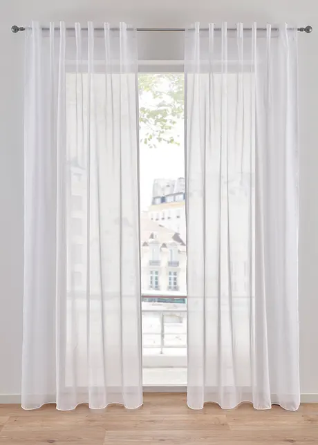 Transparant, effen gordijn (1 stuk), bonprix