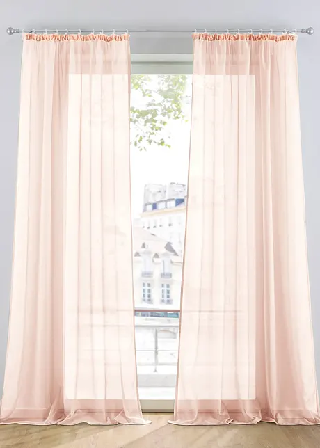 Transparant, effen gordijn (1 stuk), bonprix