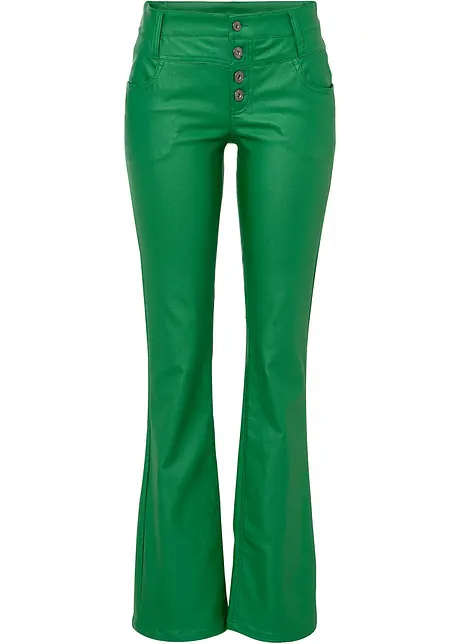 Imitatieleren flared broek, RAINBOW
