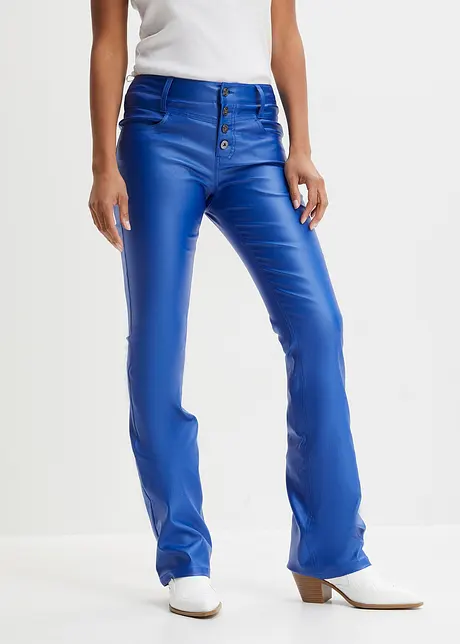 Imitatieleren flared broek, RAINBOW