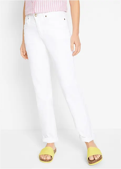 Mom jeans mid waist, long, bonprix