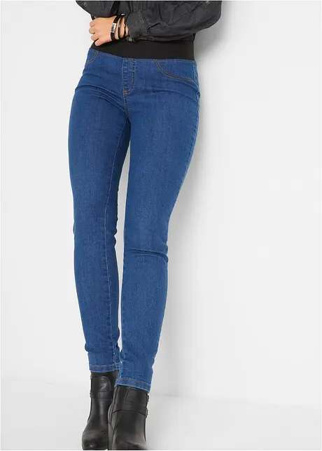 Jeanslegging met een elastische band (set van 2), bonprix