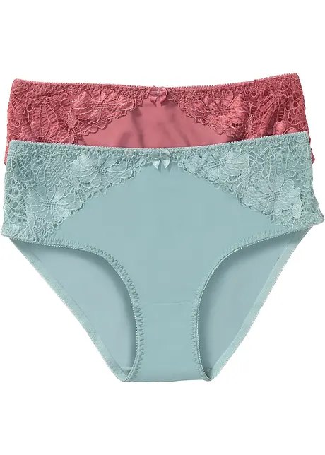 Maxislip met kant (set van 2), bonprix