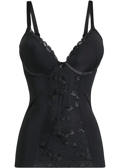 Corrigerende top met voorgevormde cups, medium corrigerend, bonprix