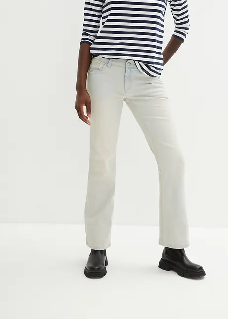 Wide leg jeans mid waist, tinting, bonprix