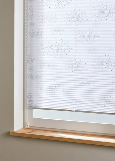 Plisségordijn met glanzende print, bpc living bonprix collection