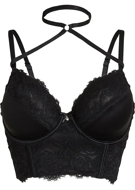 Longline bh met beugels en choker, BODYFLIRT