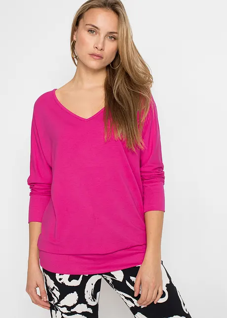 Oversized shirt van soepelvallend viscose, bonprix