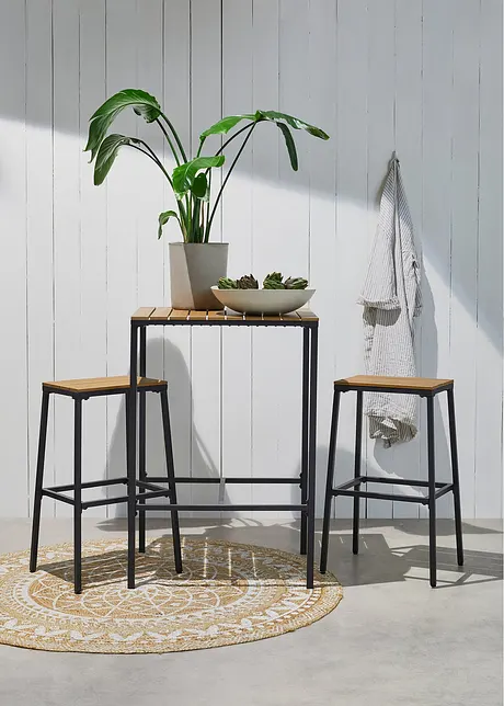 Tuintafel en tuinbanken (2-dlg. tuinset), bpc living bonprix collection