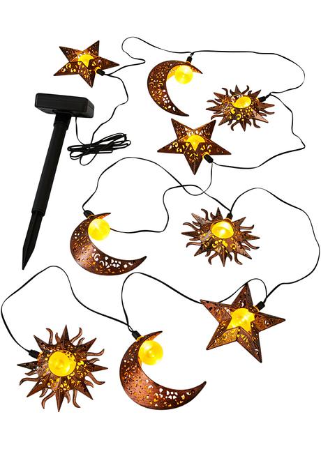 Solar lichtslinger zon, maan, sterren