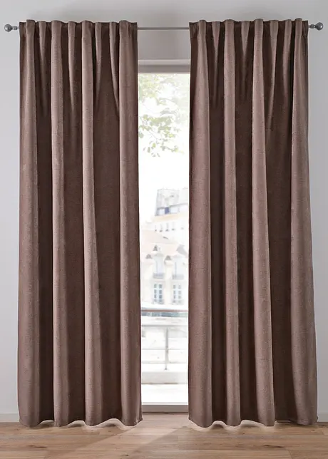 Verduisterend gordijn met lichte structuur (set van 2), bonprix