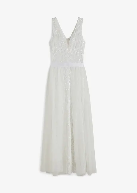 Trouwjurk met pailletten en afneembare tule rok, bonprix
