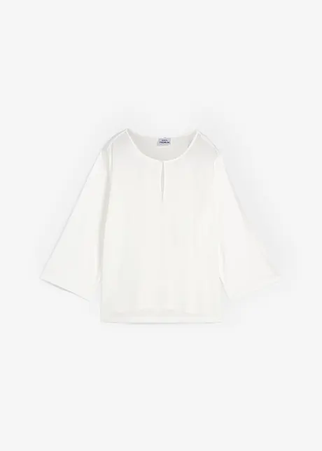 Shirt met zijde en een geweven inzetstuk, bonprix