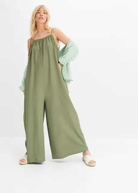 Jumpsuit met linnen, bonprix