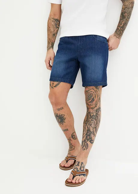 Lange instap jeans short, regular fit, John Baner JEANSWEAR