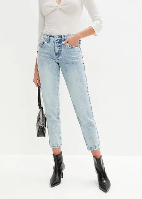 Straight jeans met mid waist, bonprix