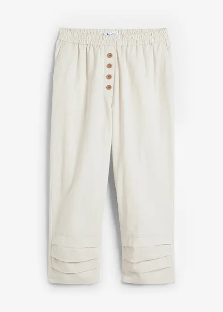 Broek in een linnen-katoenmix, bonprix
