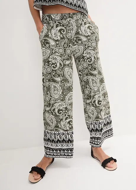 Losjes vallende broek met paisley, bonprix