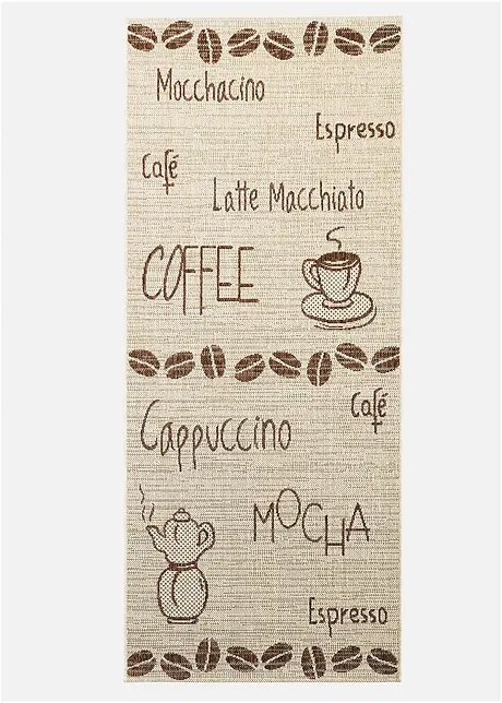Vloerkleed met cappuccinomotief, bonprix