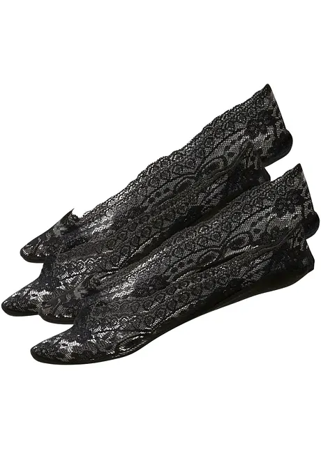 Ballerina kousenvoetjes met kant (2 paar), bpc bonprix collection