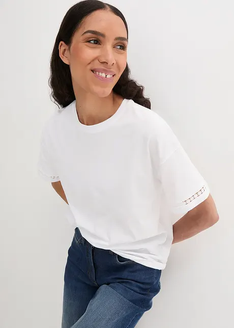 Shirt met broderie anglaise, bonprix