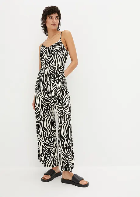 Jumpsuit met strikceintuur, bonprix