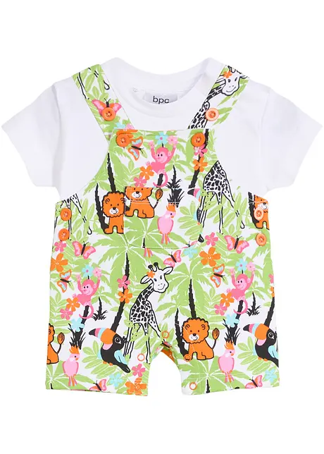 Baby T-shirt en sweat tuinbroek (2-dlg. set), bpc bonprix collection