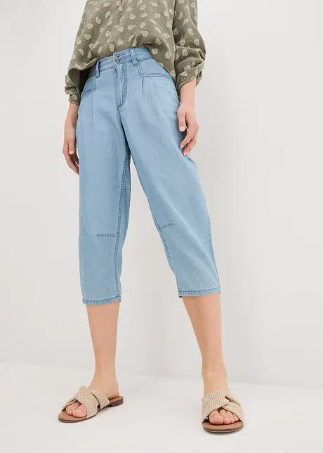 Mid waist 3/4 jeans, wide leg, John Baner JEANSWEAR