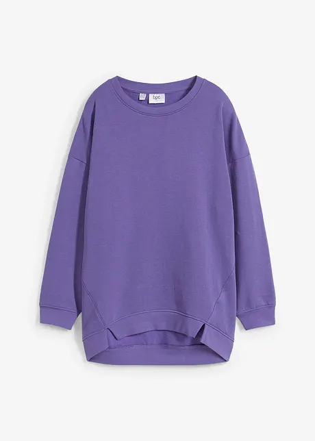 Oversized sweater met splitten van zachte badstof, bonprix