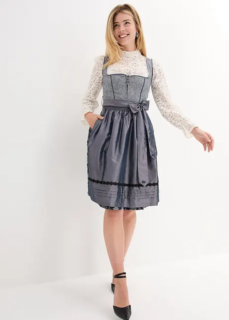 Dirndl met jacquard en schort (2-dlg. set), bonprix