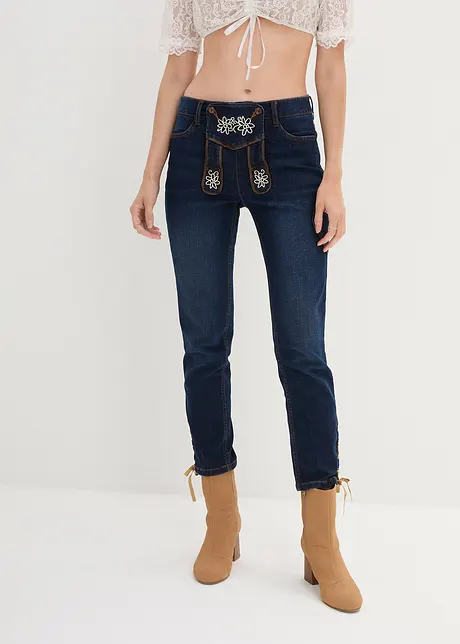 Tiroler 7/8 jeans met borduursel, bpc bonprix collection