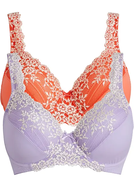 Beugel bh met sierlijk kant (set van 2), bonprix