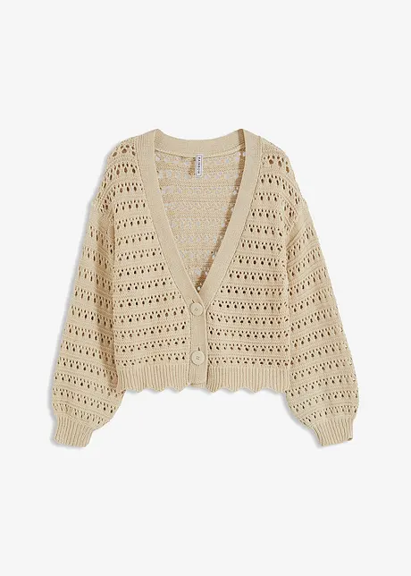 Ajour vest van katoen, bonprix