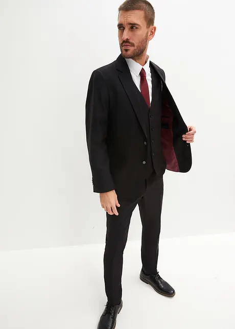 Pak met gilet en stropdas, slim fit (4-dlg. set), bonprix