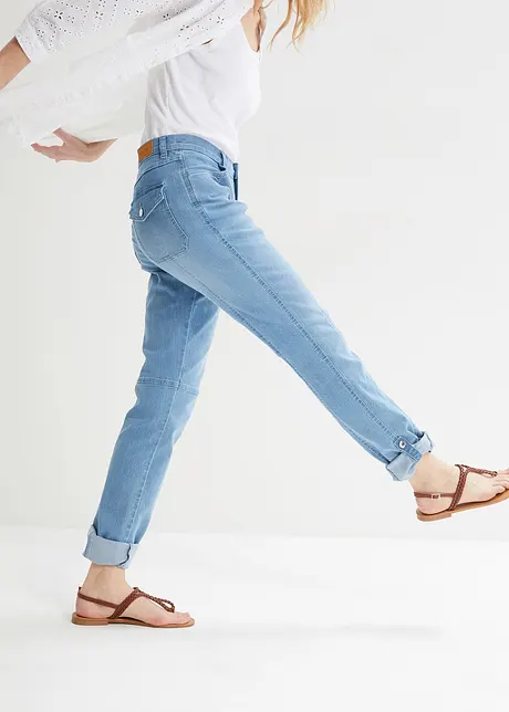 Mid waist jeans met turn-ups, straight, bonprix