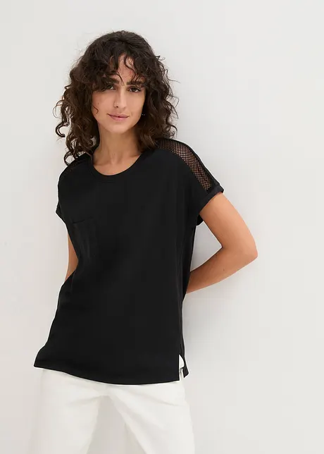 Luchtig shirt met kant, bonprix