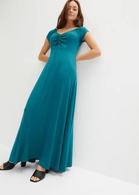 Maxi jurk met plooitjes, bonprix